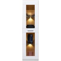 Hängevitrine Auris B: 40,3 cm Eiche Dekor/Weiß - Weiß, MODERN, Glas/Holzwerkstoff (40,3/153,4/37,1cm) - Luca Bessoni