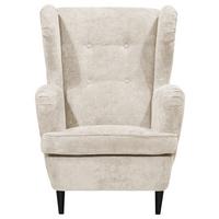 Ohrensessel Oskar Beige B: 78 Cm - Beige/Schwarz, KONVENTIONELL, Textil (78/102/98cm) - MID.YOU