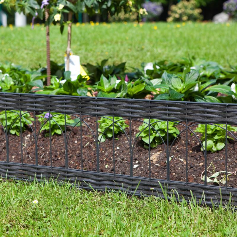 Beeteinfassung Bogenform Anthrazit