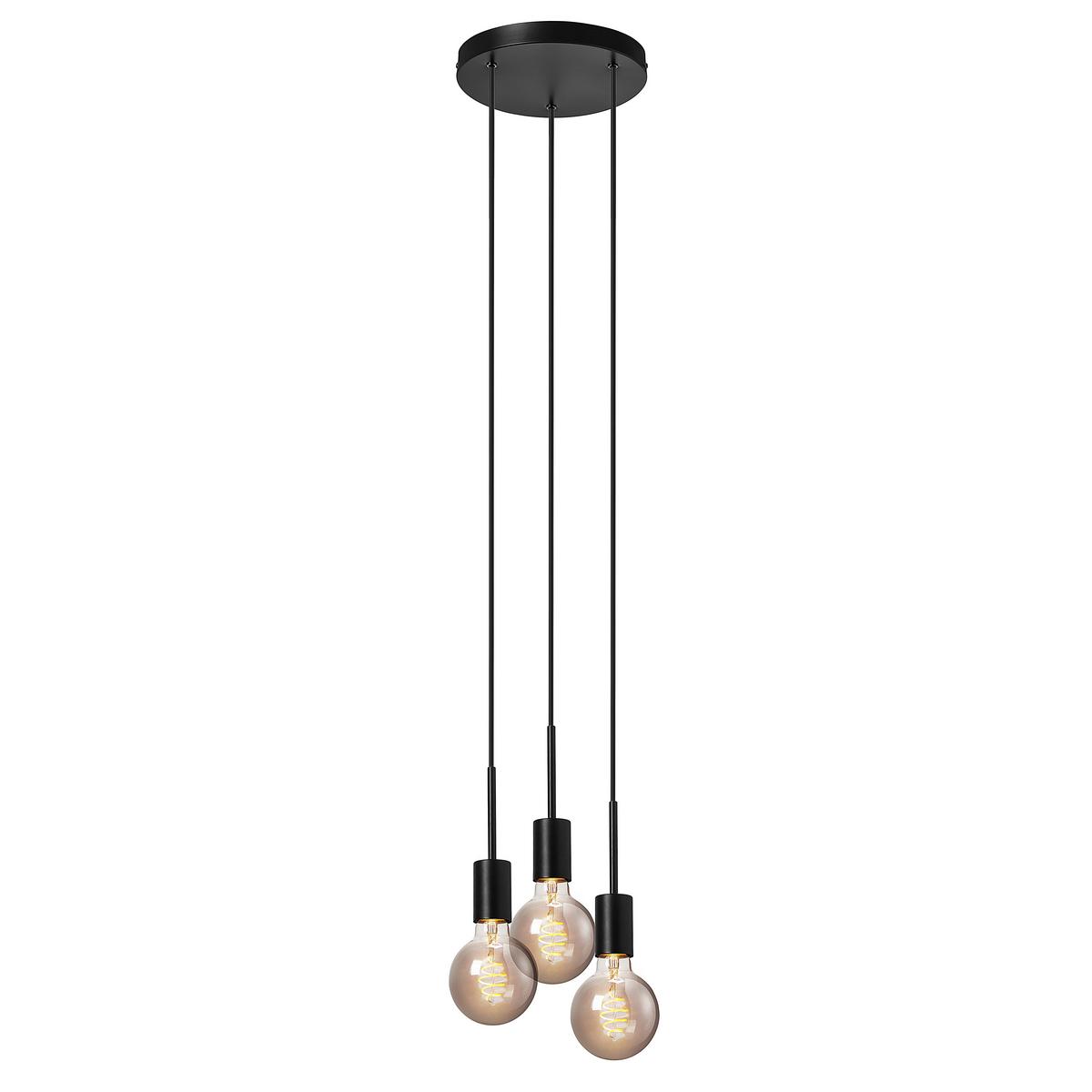 Hängeleuchte Paco Schwarz D: 18 cm - Schwarz, KONVENTIONELL, Metall (18cm) - Nordlux