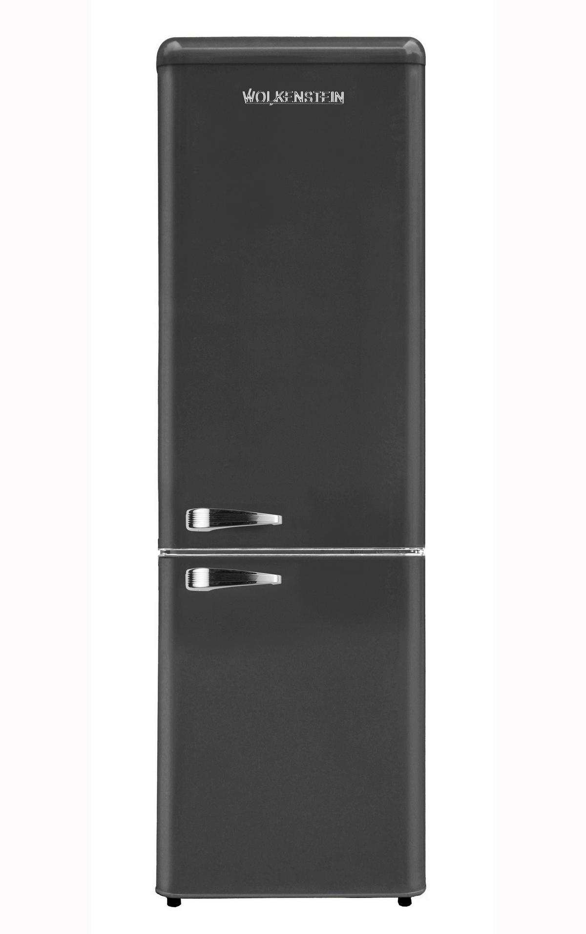 Kühl-Gefrierkombination Schwarz 69+180 L - Schwarz, Basics, Kunststoff/Metall (54,60/177,50/62,60cm) - Wolkenstein