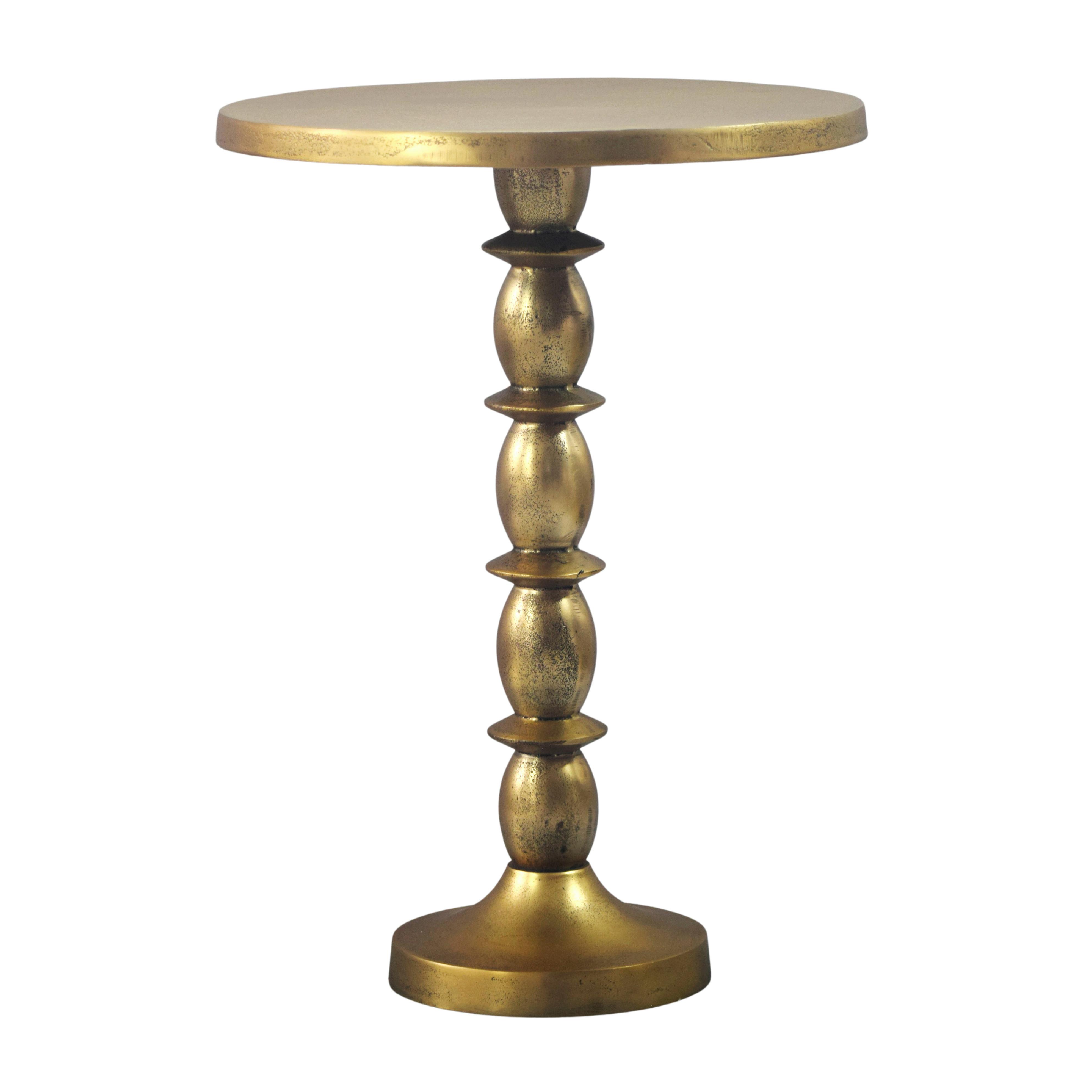 BEISTELLTISCH Goldfarben L: 40cm - Goldfarben, Design, Metall (40/40/56cm) - Livetastic