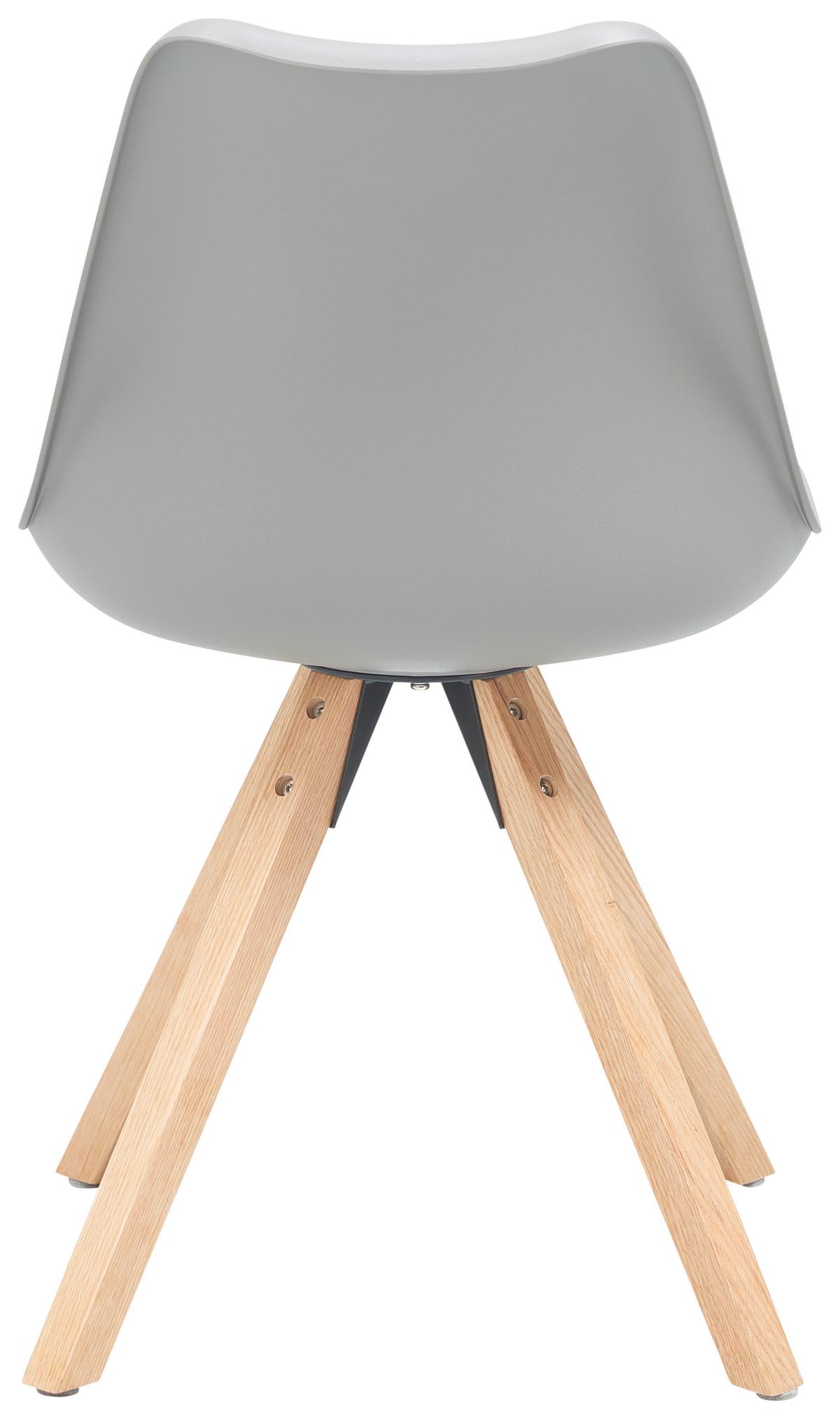 Schalenstuhl Vilnius Grau - Naturfarben/Grau, LIFESTYLE, Holz/Kunststoff (48,5/84/55cm) - MID.YOU