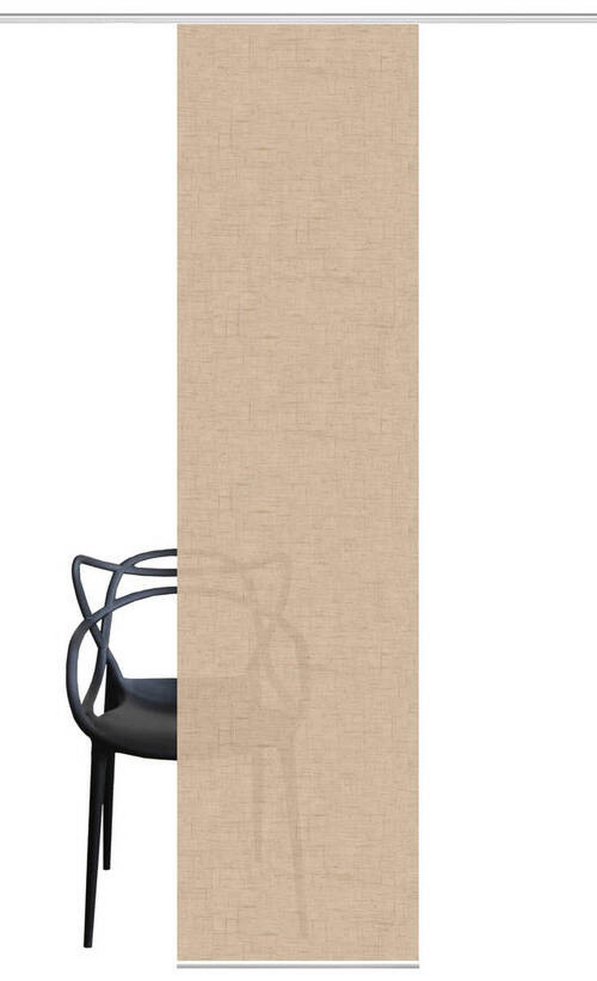 Flächenvorhang Pive - Sandfarben, ROMANTIK / LANDHAUS, Textil (60/245cm)