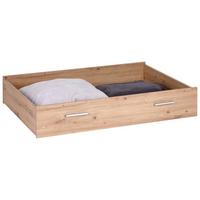 Bettkasten Johnny B: 116,4 cm Eiche Dekor mit Rollen - Eiche Artisan, MODERN, Holzwerkstoff (116,4/21,7/81,6cm)