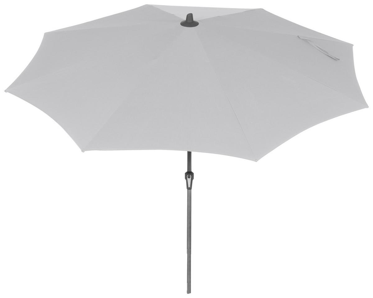 Sonnenschirm Ø 300 H: 238 Cm Anthrazit/grau - Anthrazit/Grau, KONVENTIONELL, Textil/Metall (300/300cm) - Siena Garden