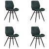 Stuhl-set Barron - Schwarz/Grün, Design, Textil/Metall (47/82/55cm) - MID.YOU