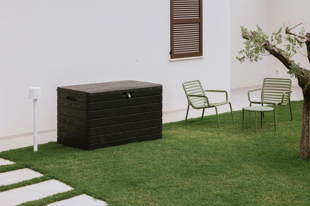 BOX NA VANKÚŠE DOLOMITI - antracitová, Basics, plast (146/85/82cm) - Mömax