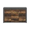 Sideboard Jam Anthrazit/naturfarben B: 125cm - Anthrazit/Schwarz, Design, Holzwerkstoff (125/80/35cm) - MID.YOU