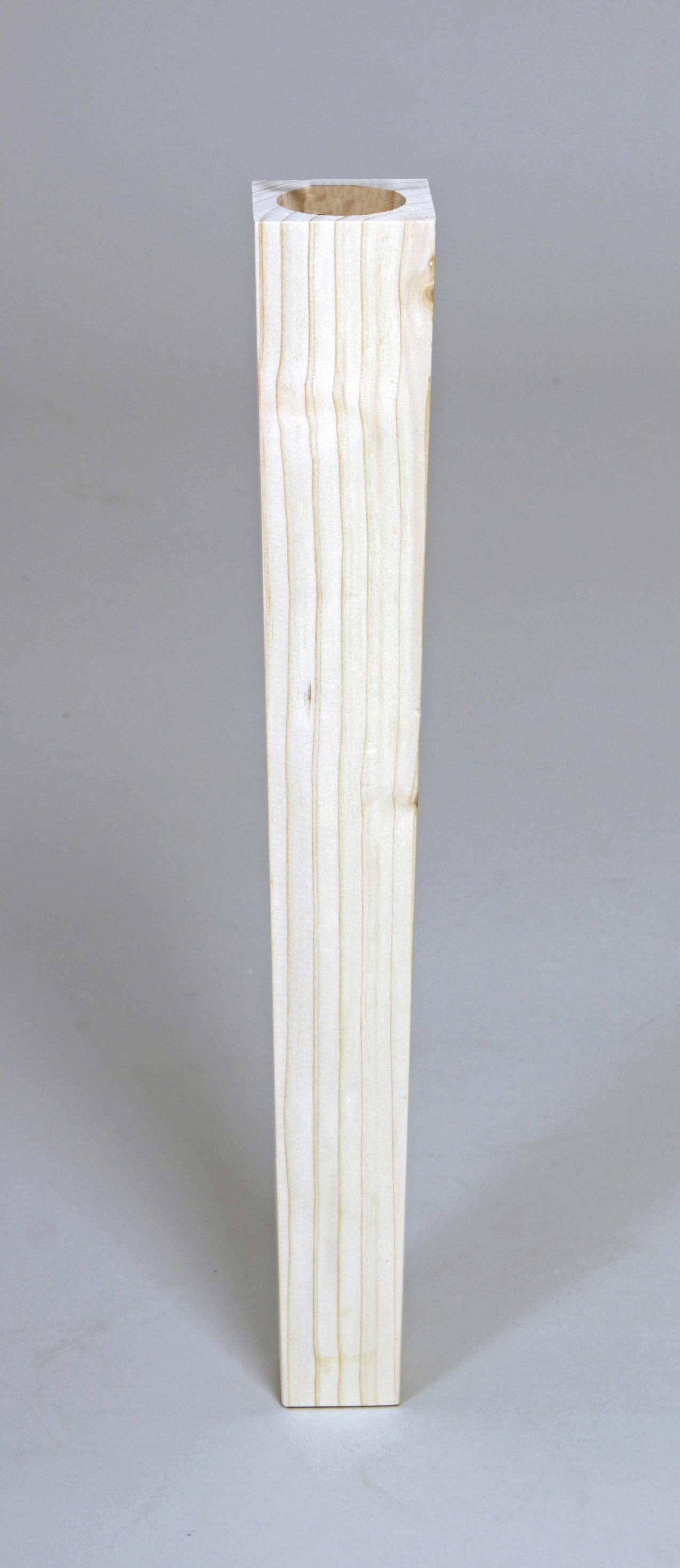 Möbelfuß Fichte Natur H: 40 cm, Konisch-Quadratisch