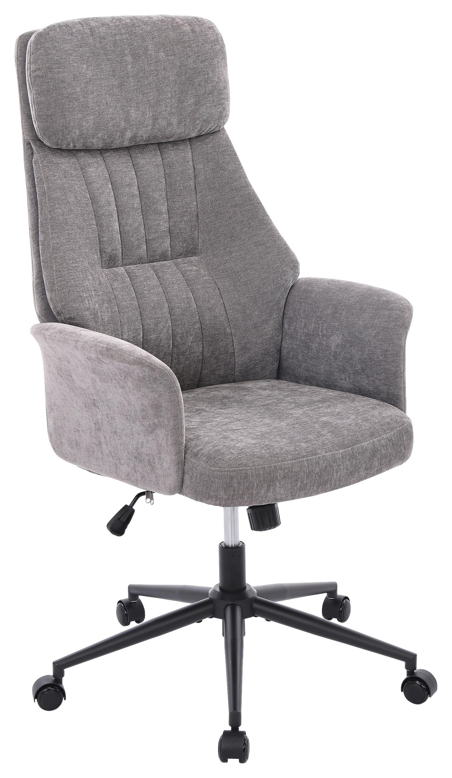 Drehstuhl Austin Grau B: 66 cm - Schwarz/Grau, MODERN, Holz/Kunststoff (66/114/122/64cm) - Livetastic