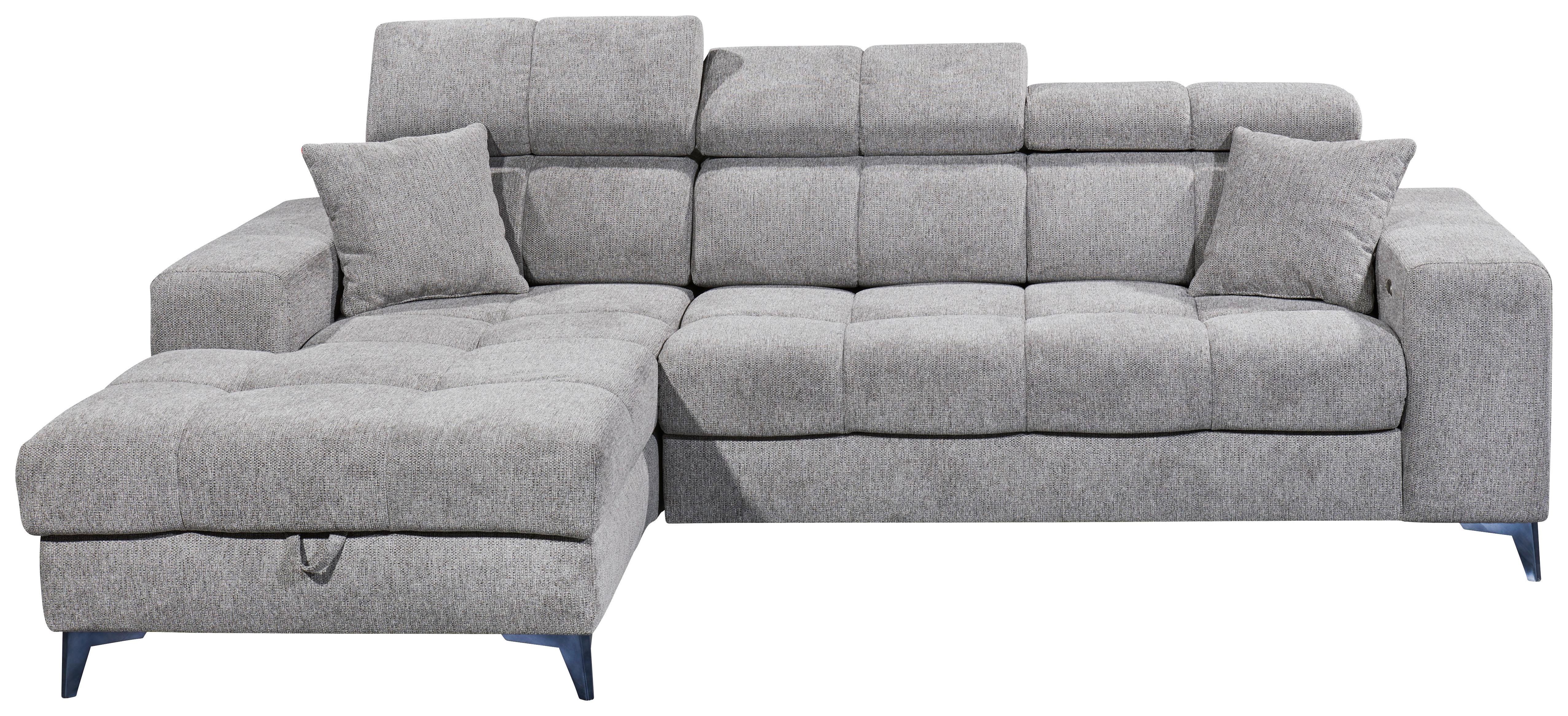 Ecksofa Sydney Taupe S: 172/268 cm - Taupe/Schwarz, KONVENTIONELL, Textil (172/268cm) - MID.YOU