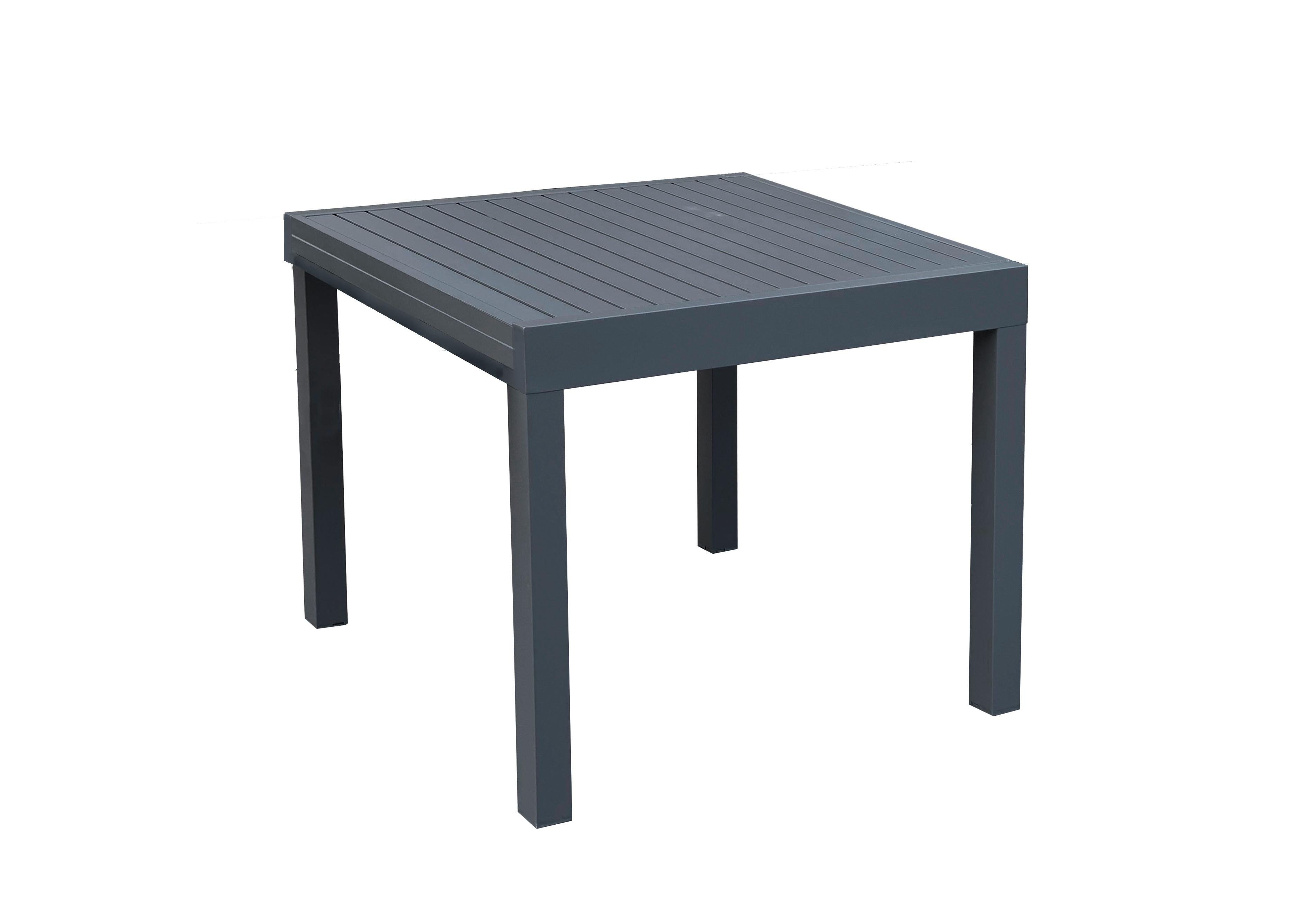 Gartentisch Ausziehbar Elena Aluminium L 180/90 cm - Dunkelgrau, Basics, Metall (90/75/180/90cm) - Gardenson