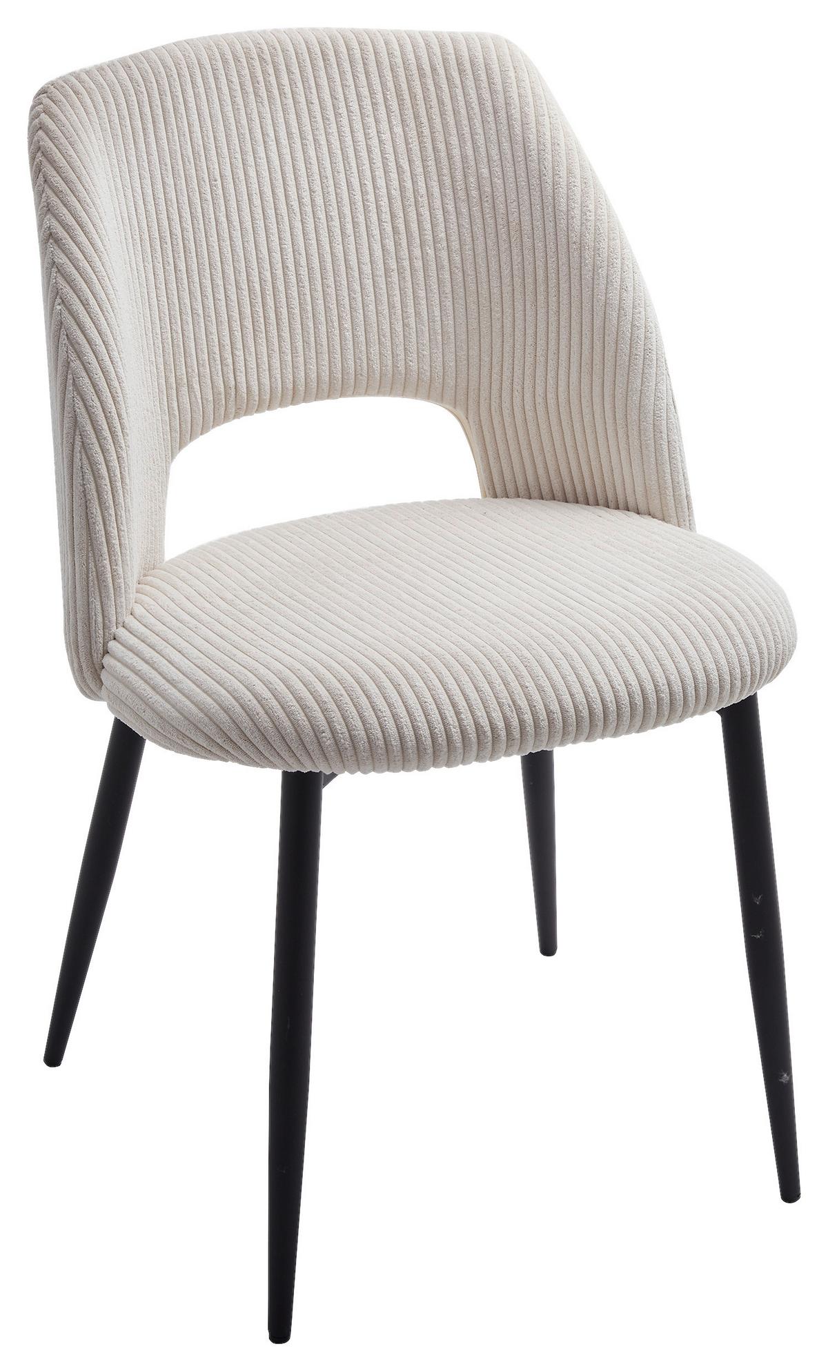 Stolička Zoe béžová - čierna/béžová, Lifestyle, kov/textil (51/82/57cm) - Mömax