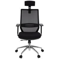 Drehstuhl Profondo Pro Armstützen Schwarz Bis 120kg - Chromfarben/Schwarz, MODERN, Kunststoff/Textil (61/138/60cm) - MID.YOU