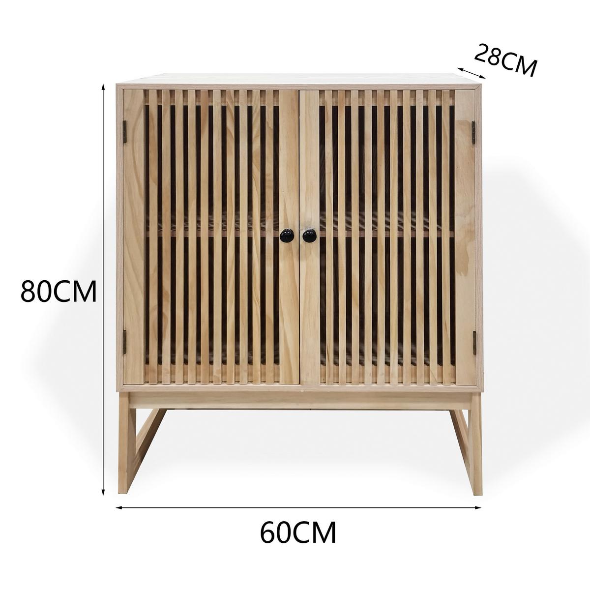 KOMODA COSMA -EXKLUSIV- - čierna/prírodná farba, Modern, kov/drevo (60/80/28cm) - Mömax