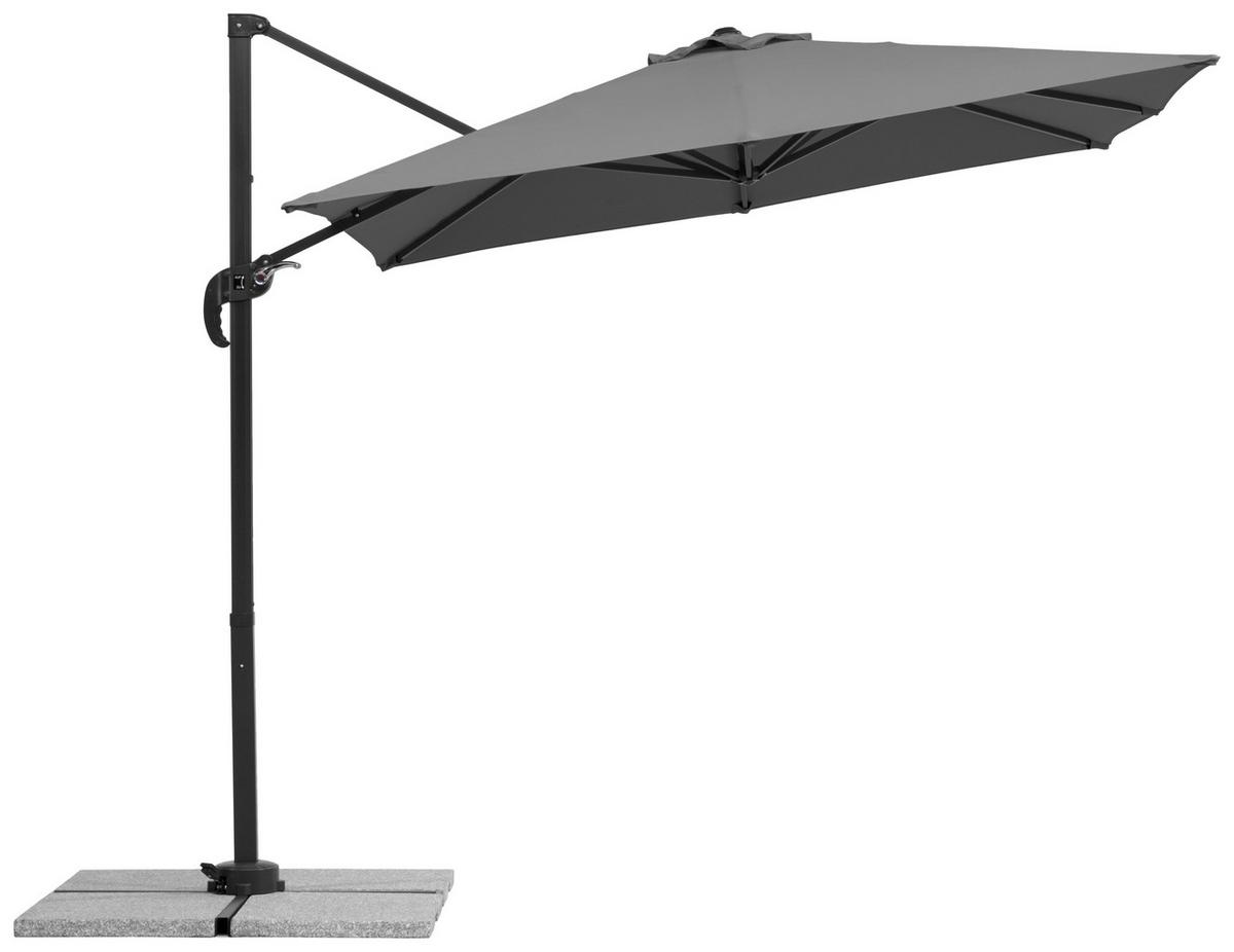 Ampelschirm Rhodos Junior BxHxT: 230x239x300 cm Anthrazit - Anthrazit, Basics, Textil/Metall (230/239/300cm) - Schneider