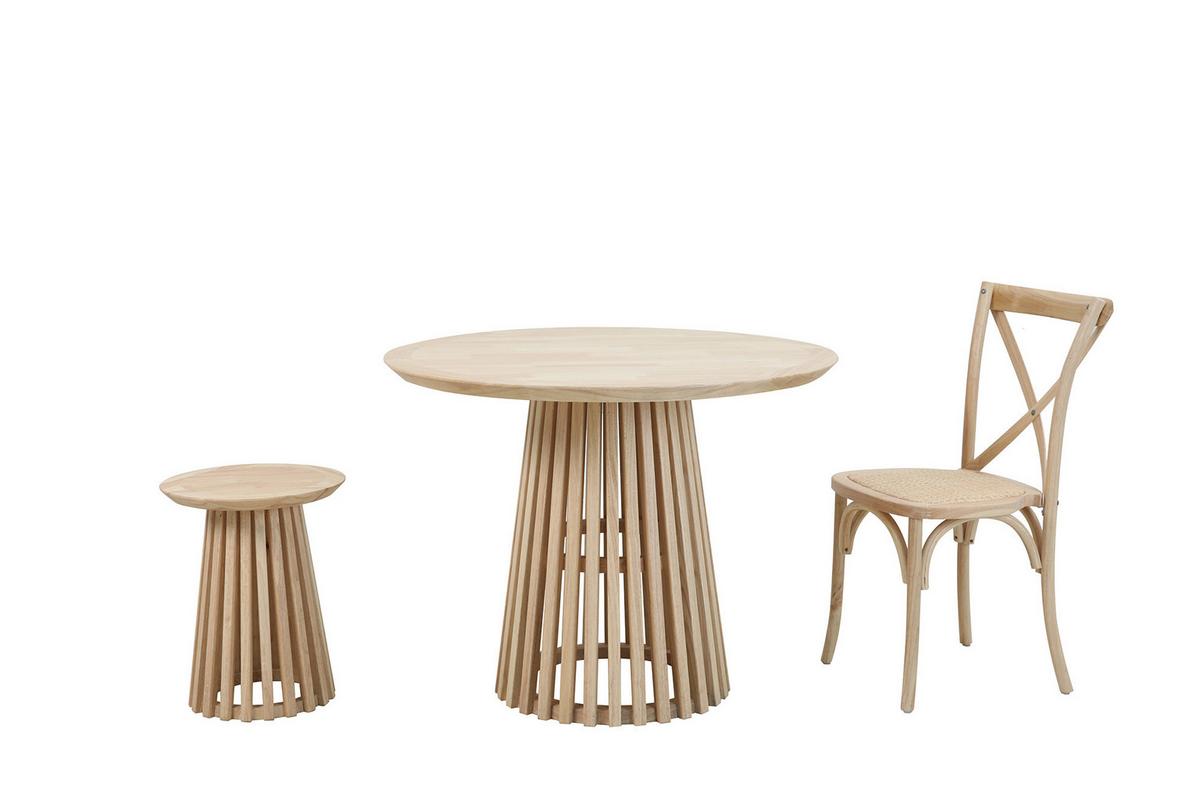 Beistelltisch Naturfarben B: 40 cm - Naturfarben, Design, Holz (40/40/50cm) - MID.YOU