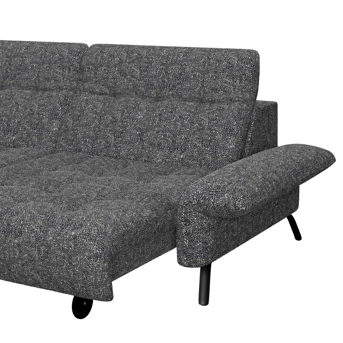 Ecksofa Coast Grau, 173x244cm - Schwarz/Grau, KONVENTIONELL, Holzwerkstoff/Textil (173/244cm)