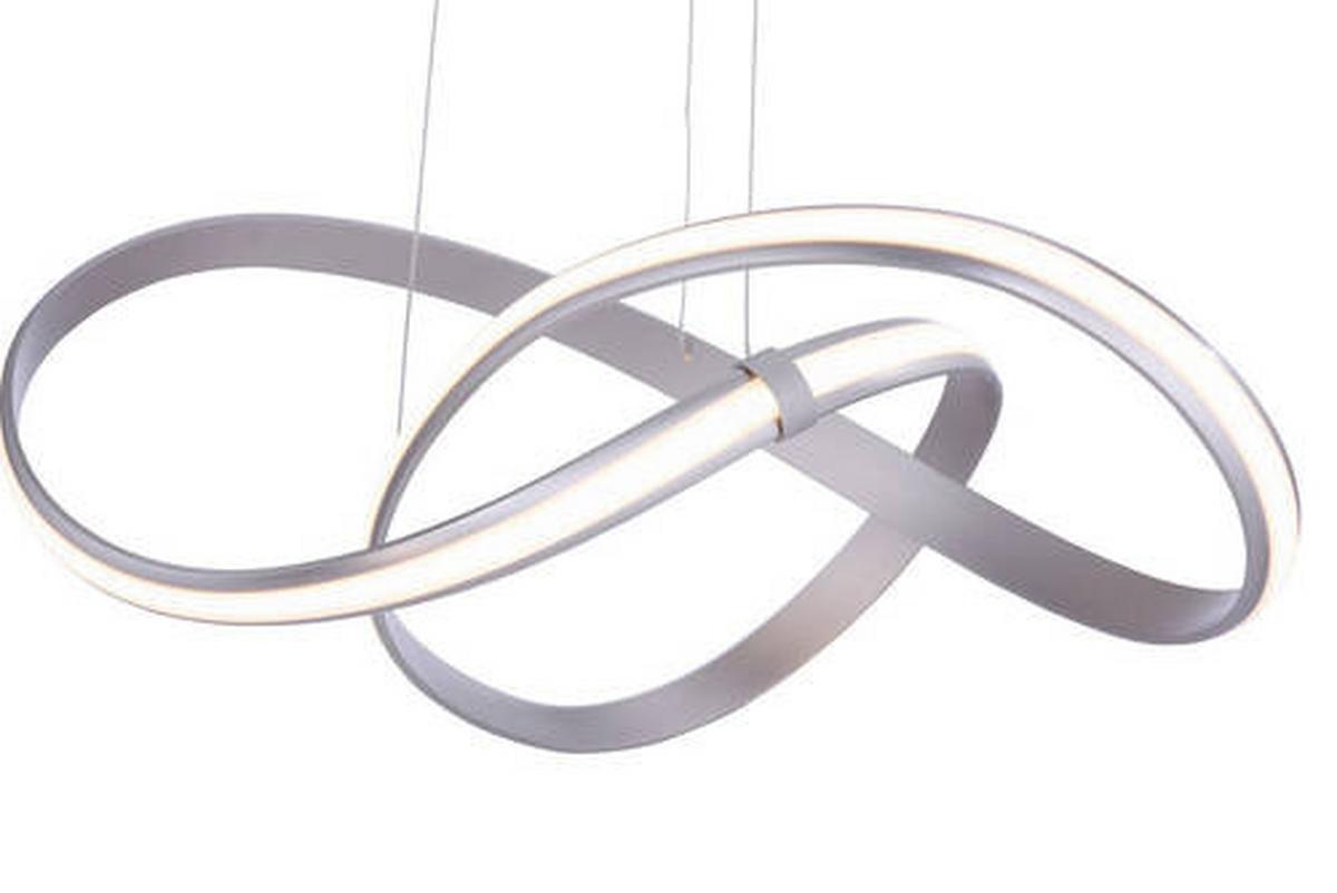LED-Hängeleuchte Melinda H: 120 cm 1-Flammig dimmbar - Grau, Design, Kunststoff/Metall (57/57/120cm) - Paul Neuhaus