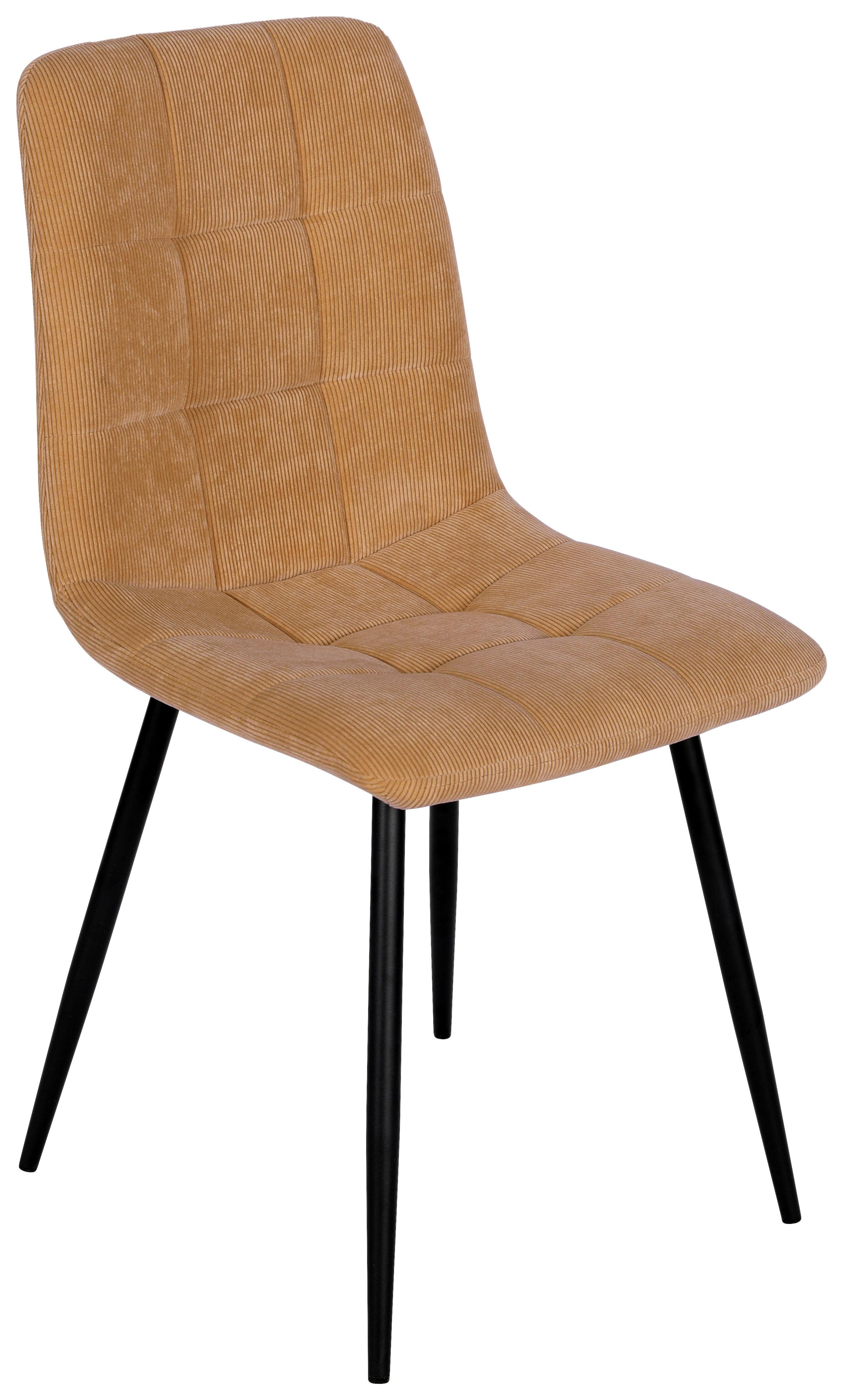 ŽIDLE NINO - černá/žlutá, Moderní, kov/dřevo (45/87/57cm) - Mömax
