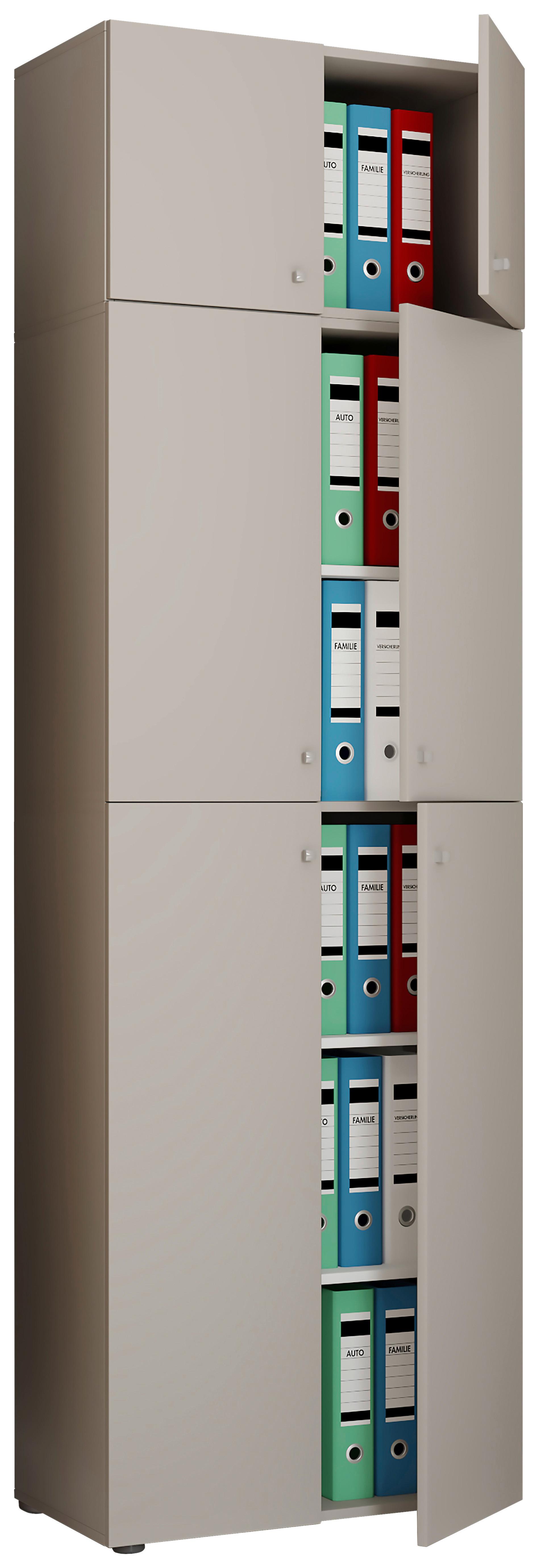 Aktenschrank Lona Holzwerkstoff Grau B: 70 cm - Grau, MODERN, Holzwerkstoff (70/223/39cm) - MID.YOU