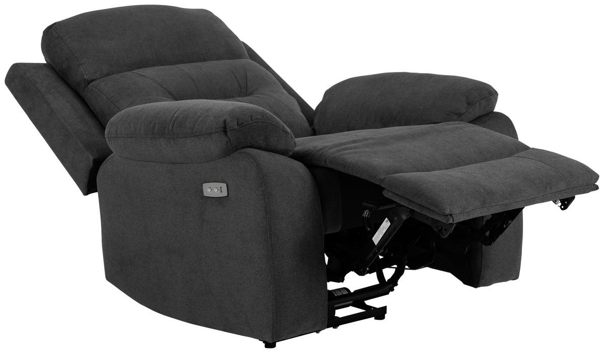 Fernsehsessel Vansbro - Dunkelgrau/Schwarz, KONVENTIONELL, Textil (92/98/96cm) - MID.YOU