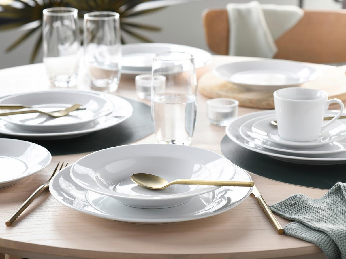 Kombiservice Porzellan, Weiß, 30-Teilig - Weiß, Basics, Keramik - Creatable