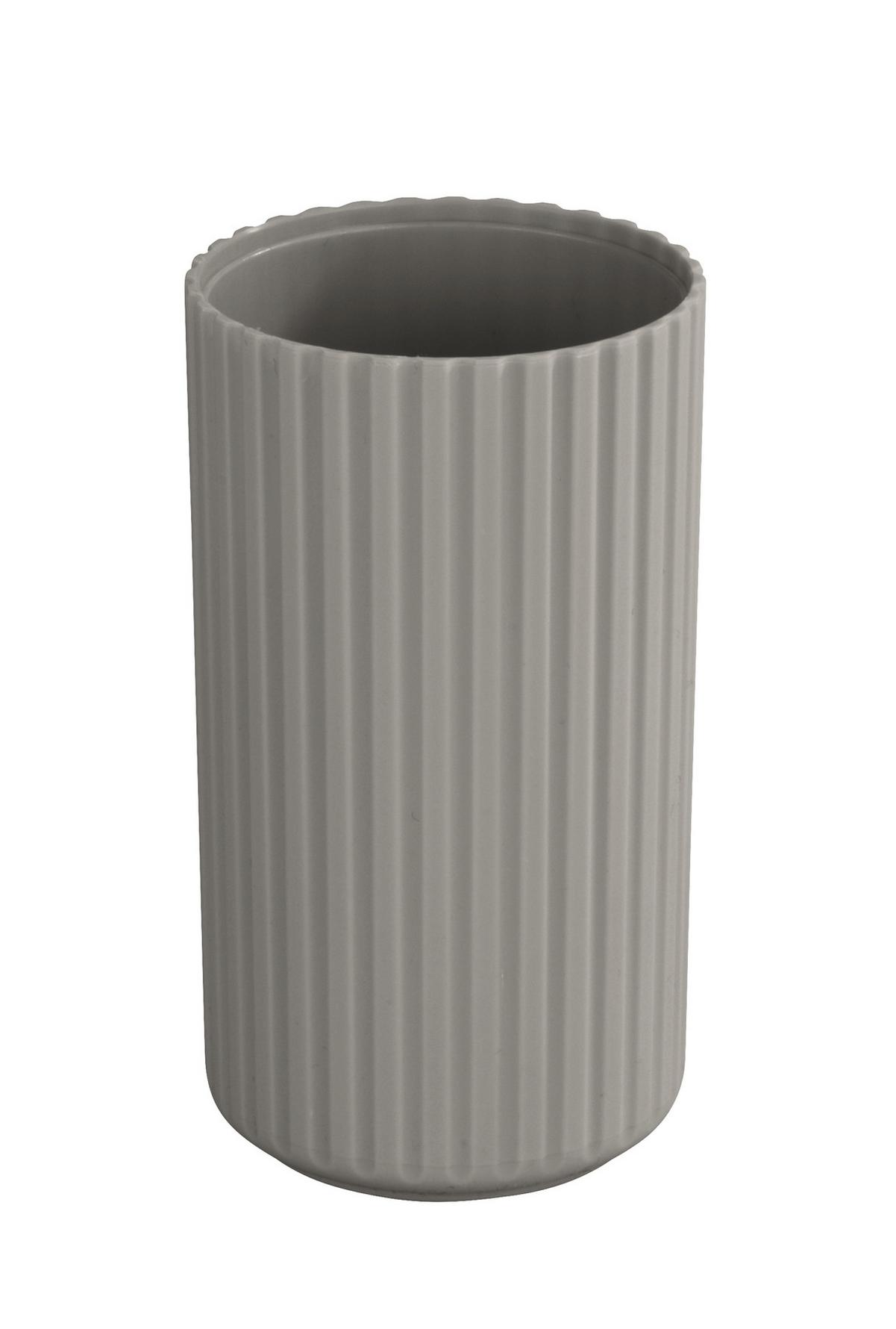 Pohár na zubné kefky ALLSTAR MINAS - sivohnedá, Modern, plast (7cm) - Wenko