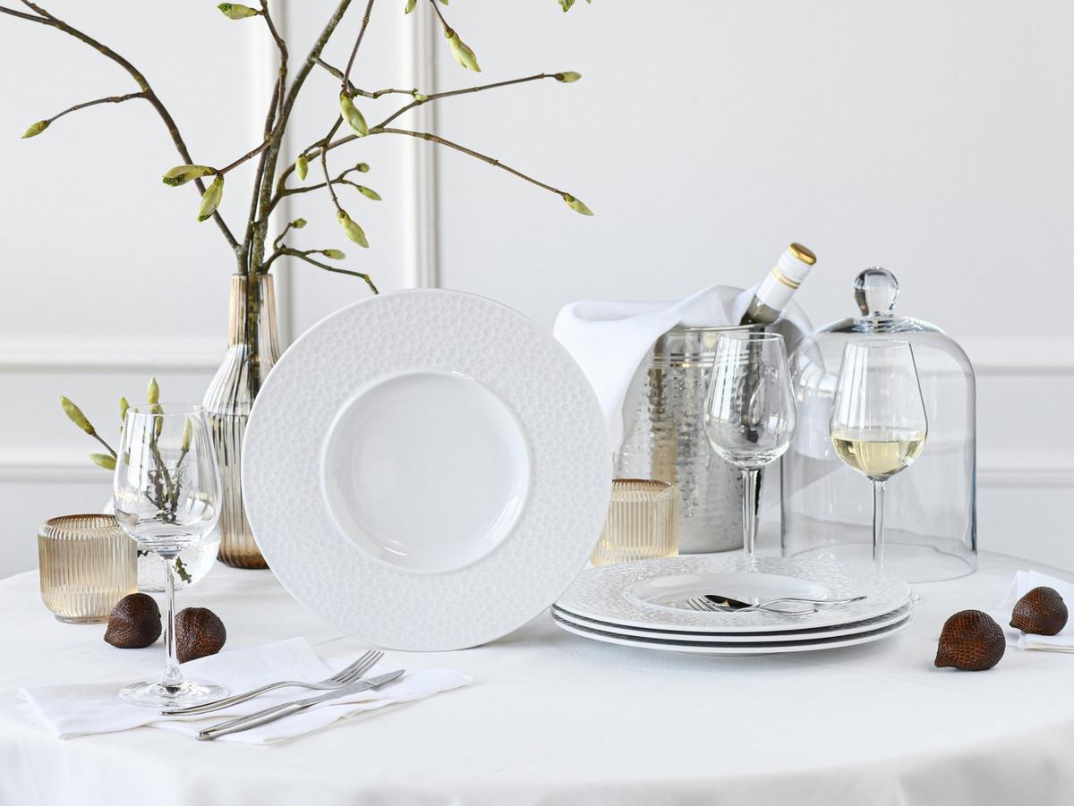 Gourmetteller Porzellan, weiß - Weiß, Basics, Keramik (30/2,5cm) - Creatable