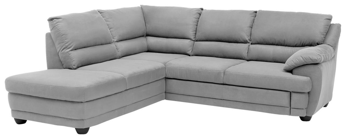 Ecksofa Nebolo Hellgrau - Hellgrau, Design, Textil (225/245cm) - Livetastic