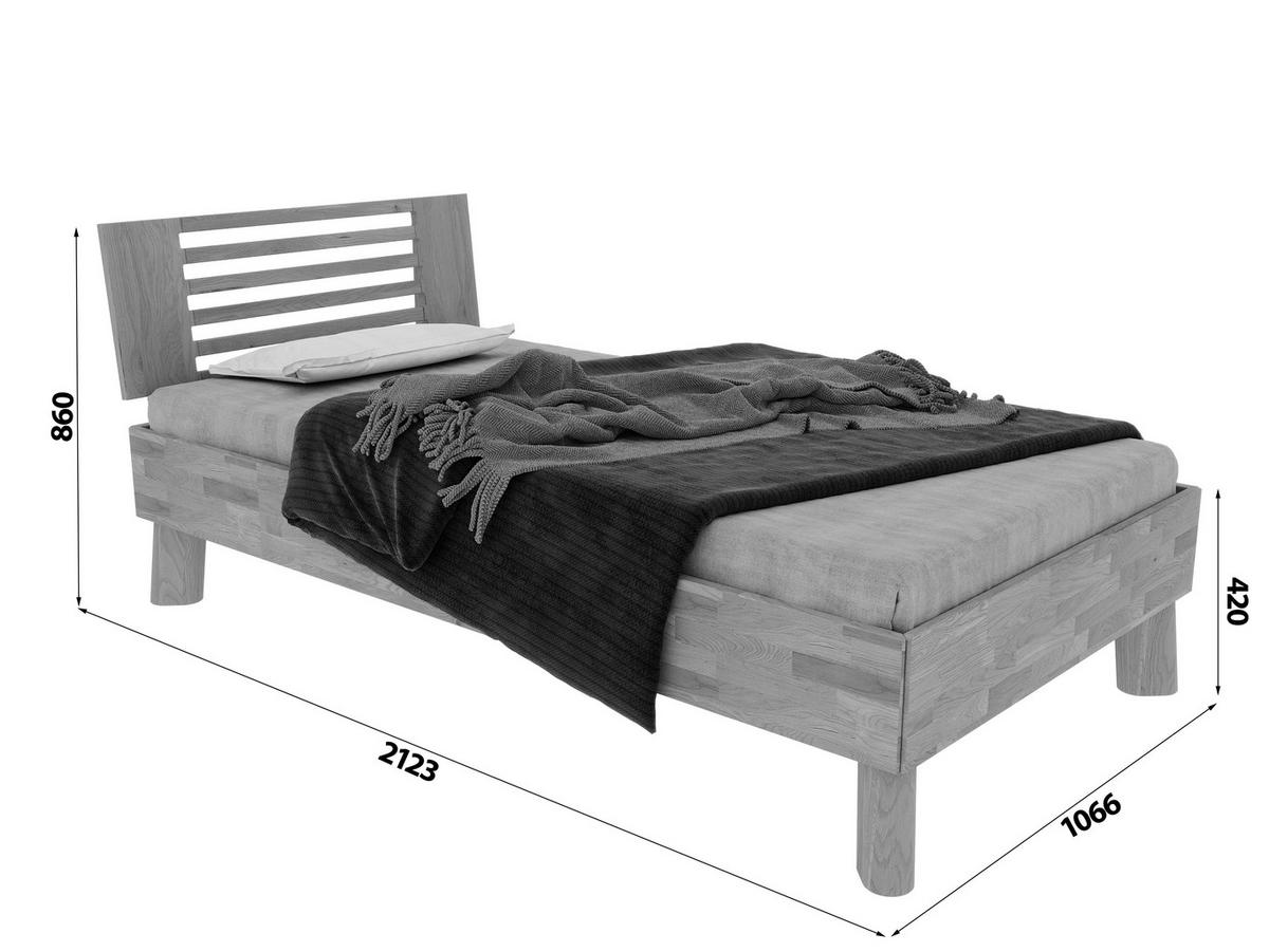 Bett Como Naturfarben /wildeiche 100x200cm - Wildeiche/Naturfarben, MODERN, Holz (100/200cm) - MID.YOU