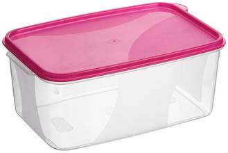 Transparente Frischhaltedose mit farbigem Deckel