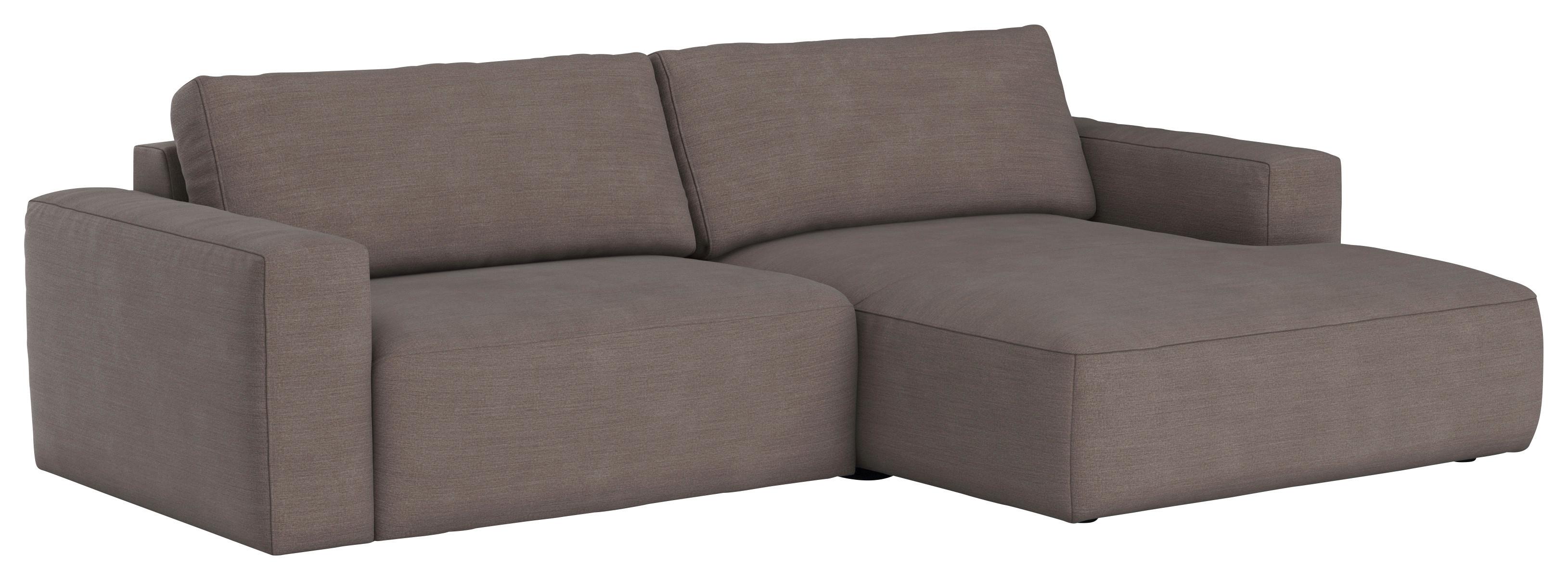 Ecksofa Lasso Taupe S: 283x175 cm - Taupe/Schwarz, MODERN, Textil (283/175cm) - MID.YOU
