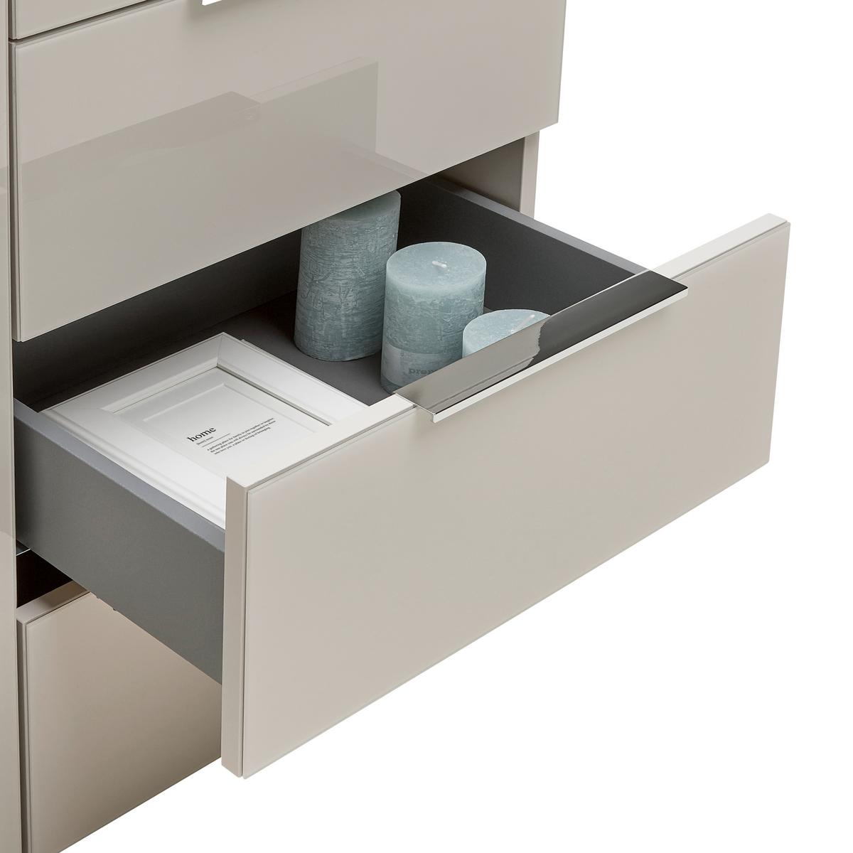 KOMODA SIENA -EXKLUSIV- - černá/kašmírová, Moderní, kov/kompozitní dřevo (90/99/40cm) - Mömax