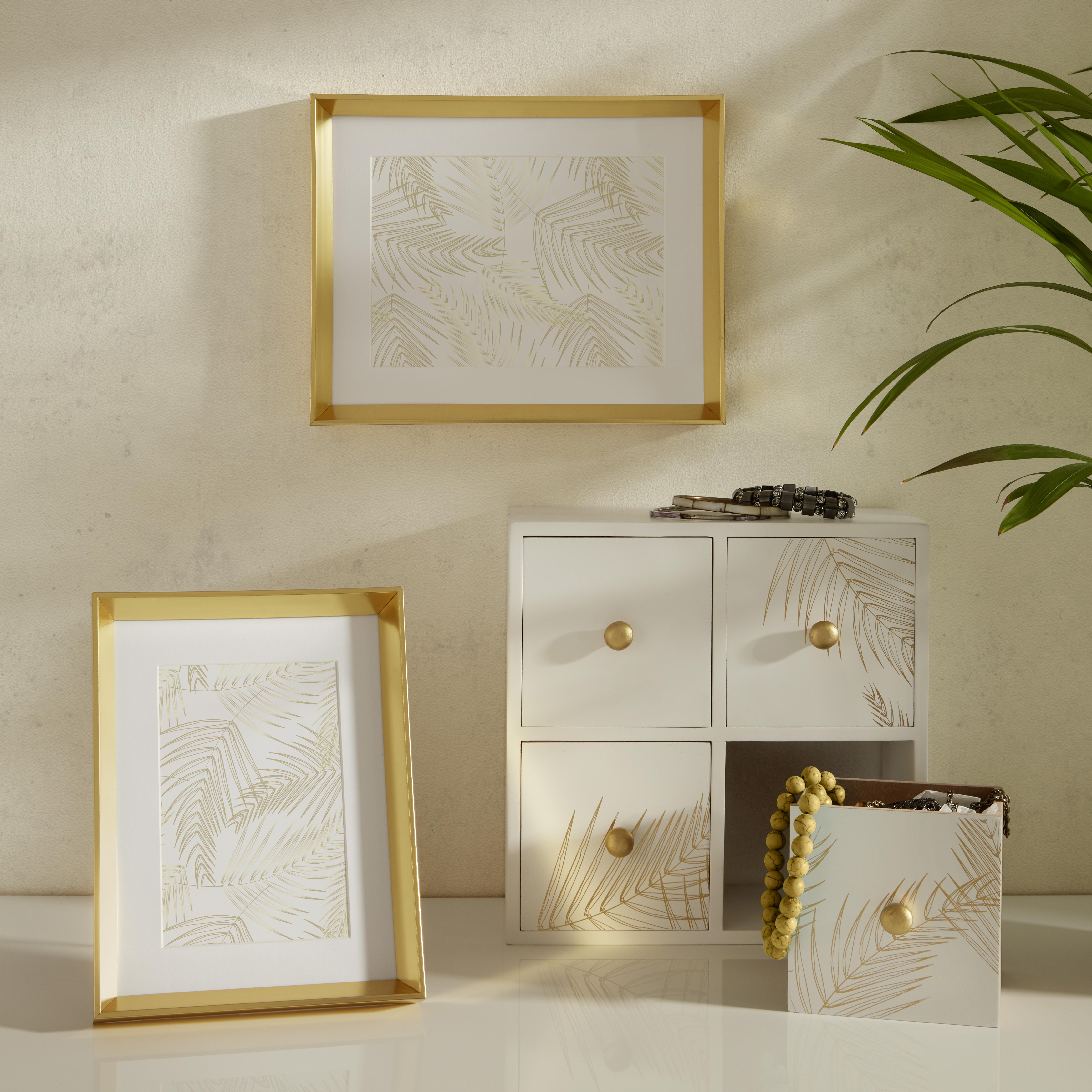 Dekorační Komoda Oro - bílá, dřevo (25/10/25cm) - Modern Living