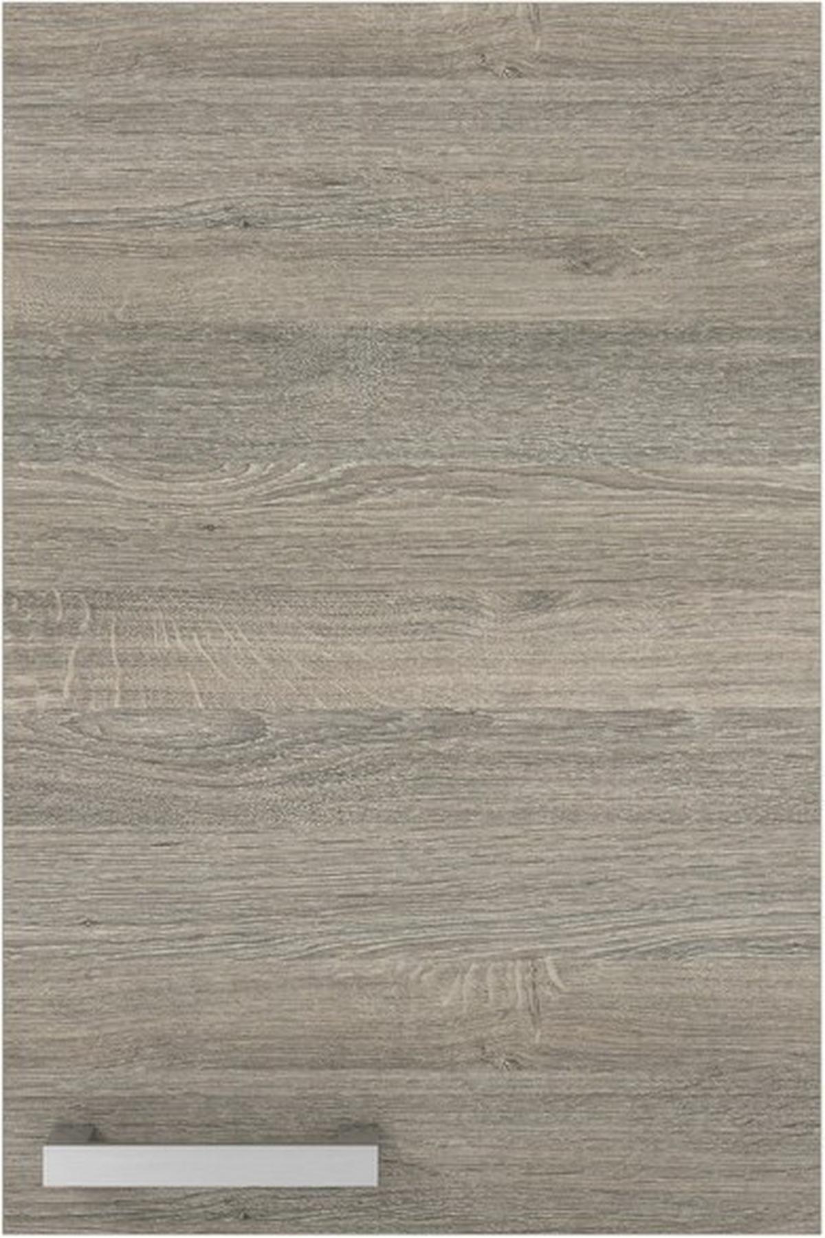 Eckküche Ip2200 ohne Geräte 320x185 cm Grau/Eiche Dekor - Kaschmir/Eichefarben, Basics (320/185cm)