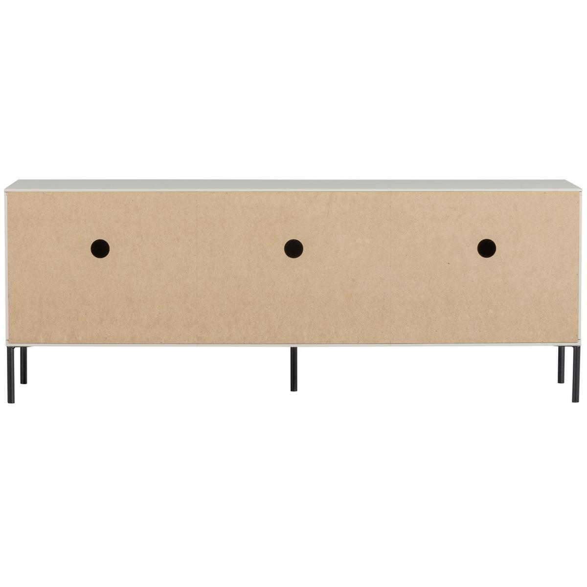LOWBOARD Gravure Grau B: 100cm - Schwarz/Grau, Design, Holz (100/56/44cm) - Livetastic