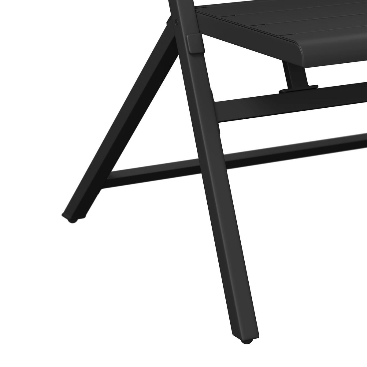 Gartengarnitur Wien - Dunkelgrau, MODERN, Metall (111.5/75/84.5cm) - Beldano