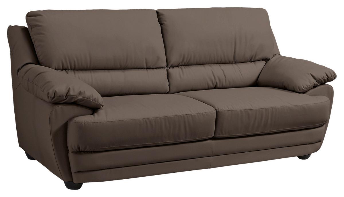 2-sitzer-sofa Nebolo Braun Lederlook - Braun, Design, Textil (209/97/100cm) - Livetastic