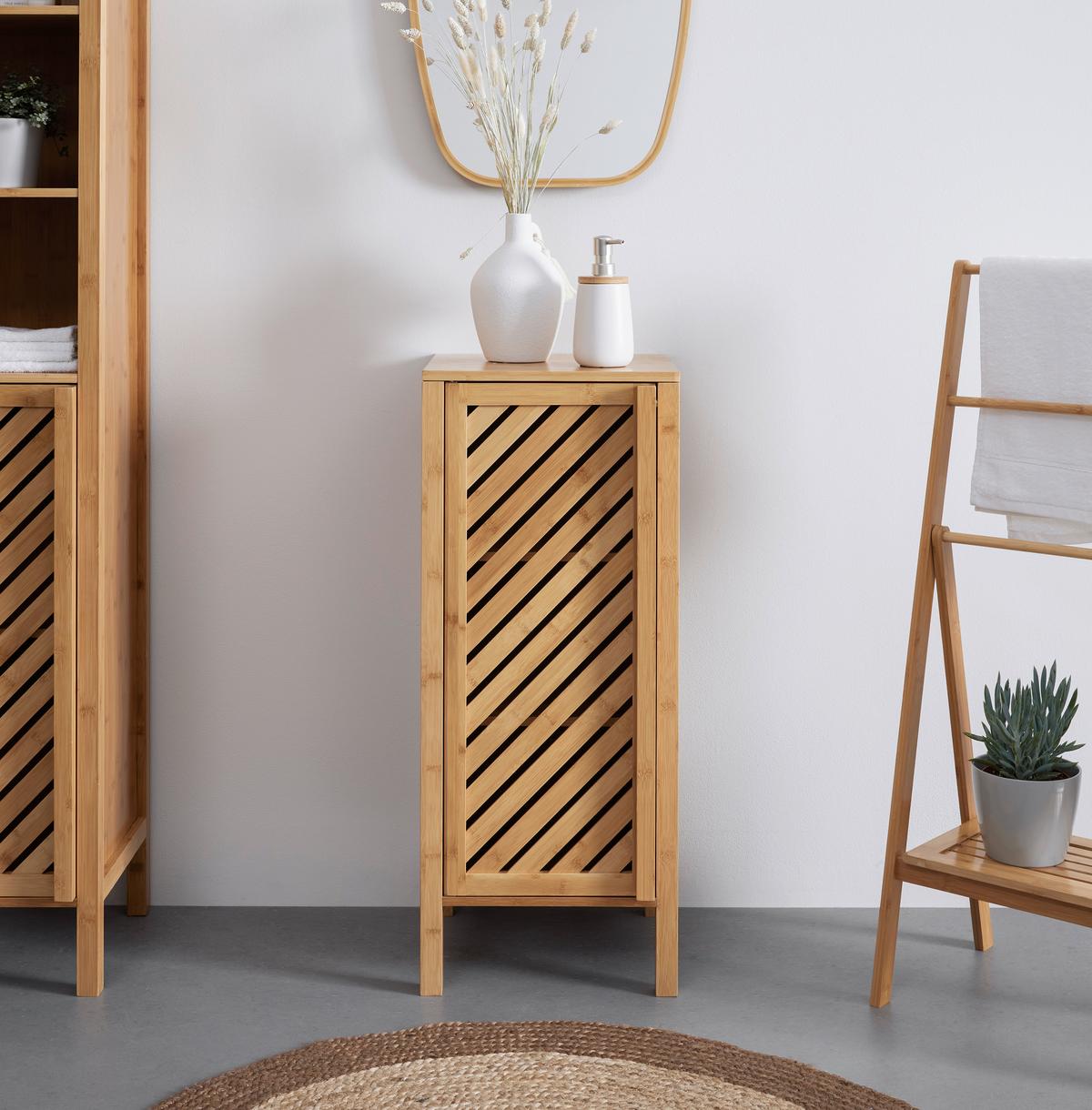 Regál do koupelny BONNY přírodní barvy - přírodní barvy, Moderní, přírodní materiály (35/85/36cm) - P & B