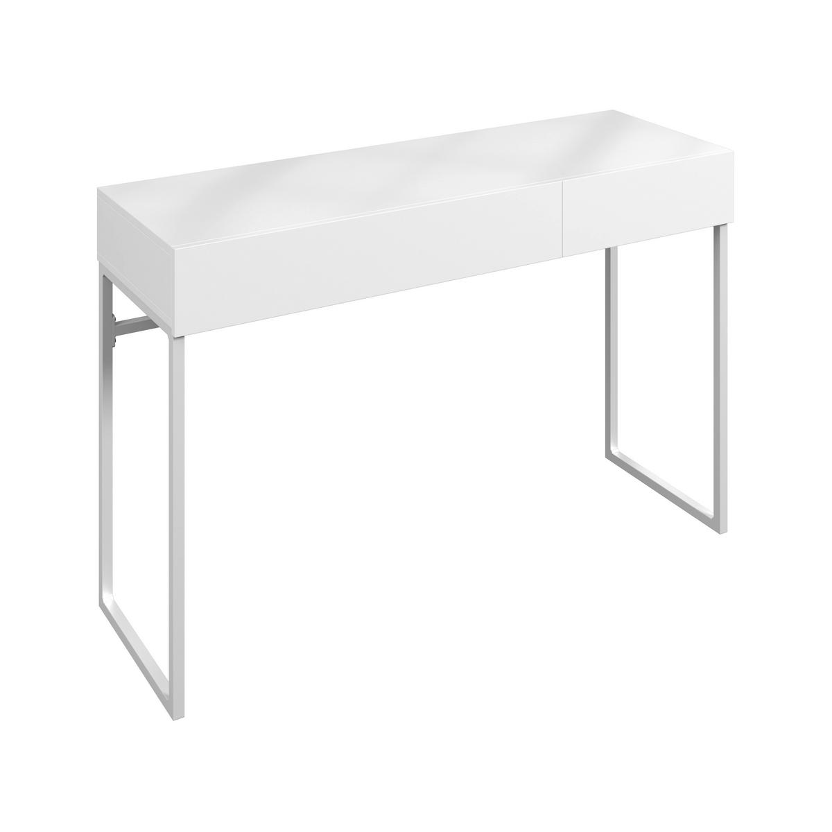 KONZOLOVÝ STOLEK FINN - bílá, Moderní, kov/kompozitní dřevo (120/78/40cm) - Bessagi Home