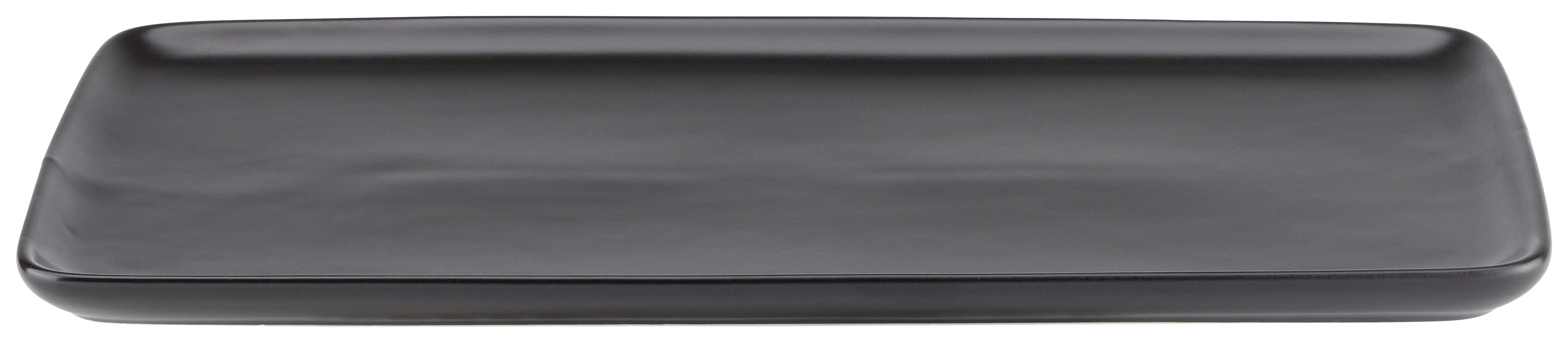 Tanier Na Sviečky Tray - čierna, Moderný, keramika (16/33cm) - Modern Living