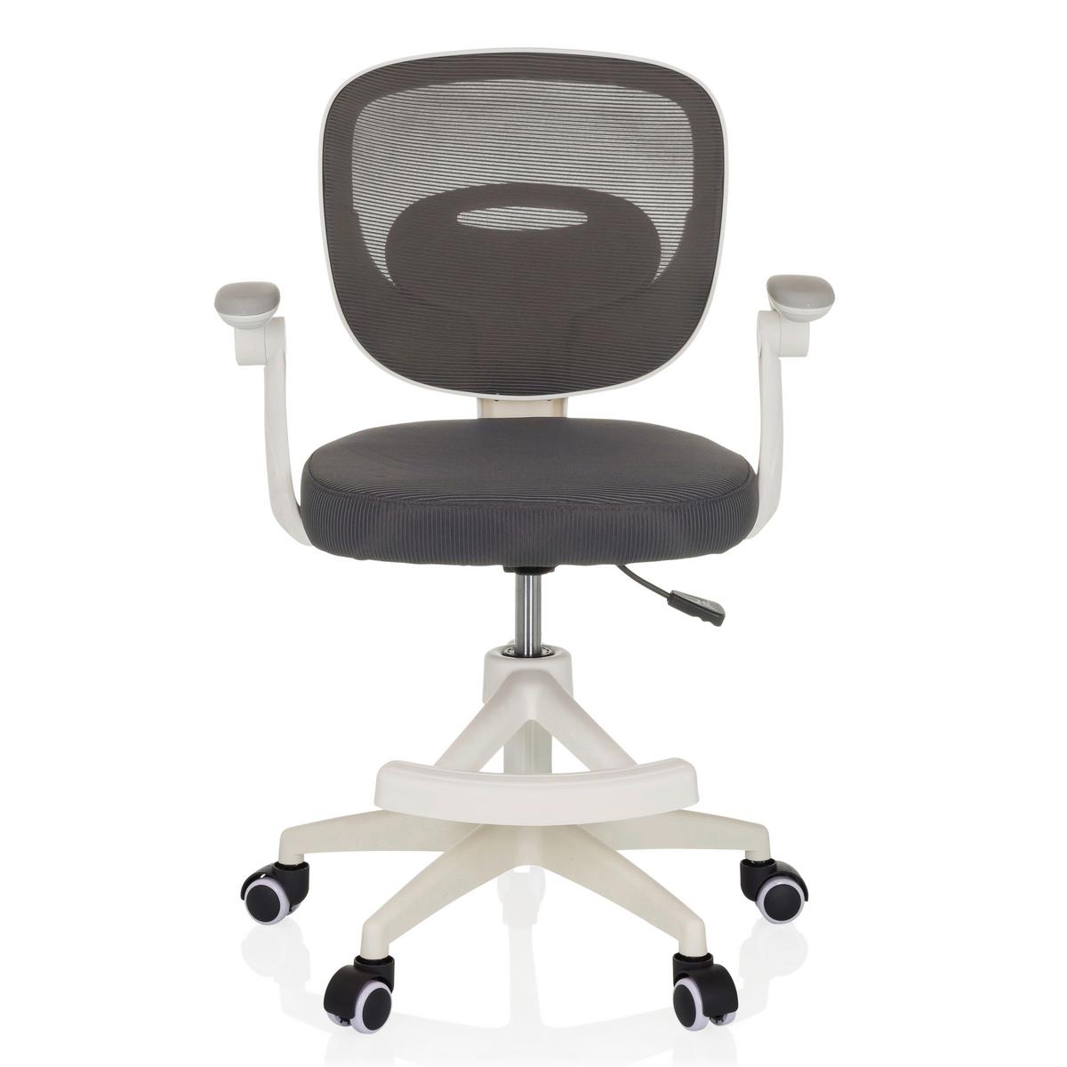 Jugenddrehstuhl Kiddy Smart Grau B: 61 cm - Rosa/Weiß, MODERN, Kunststoff/Textil (61/84-97/55cm) - MID.YOU