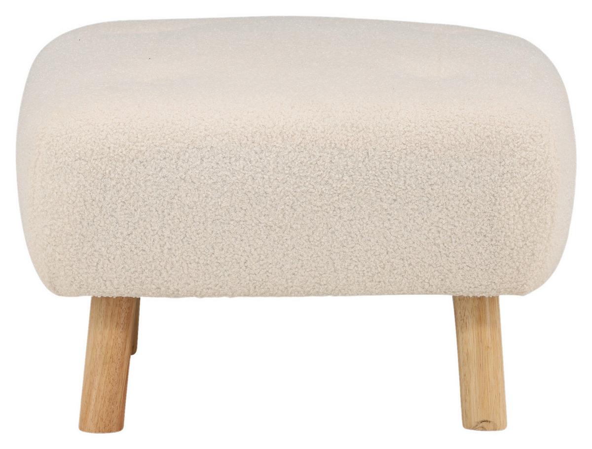 Hocker Salina - Weiß, Design, Holz/Kunststoff (60/28/60cm) - Livetastic
