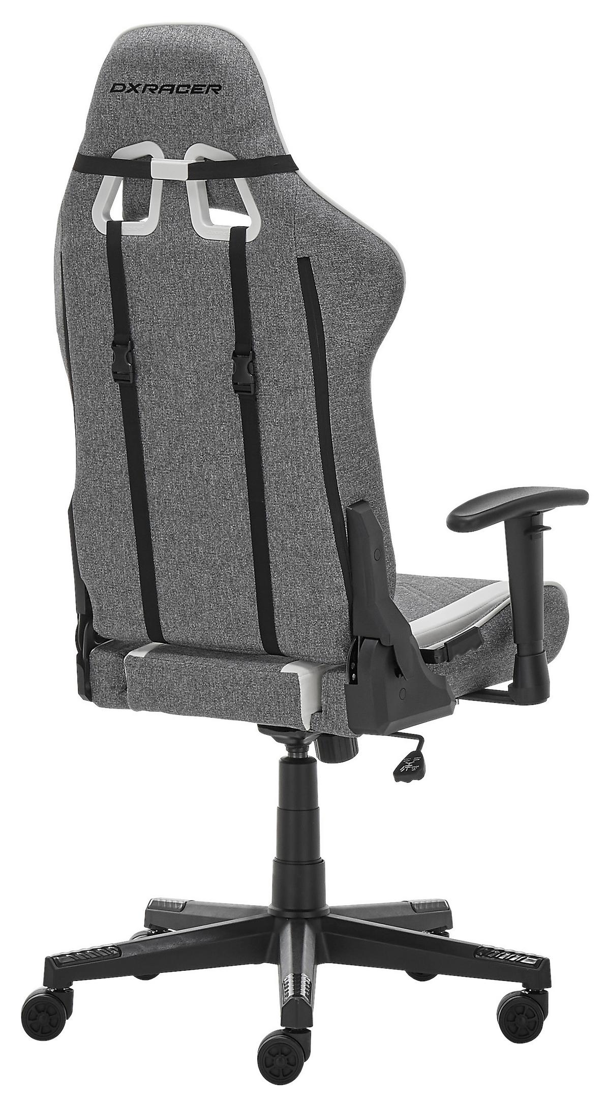 Herní židle PRINCE -EXKLUSIV- - šedá/bílá, Moderní, textil/plast (70/126/70cm) - Dxracer