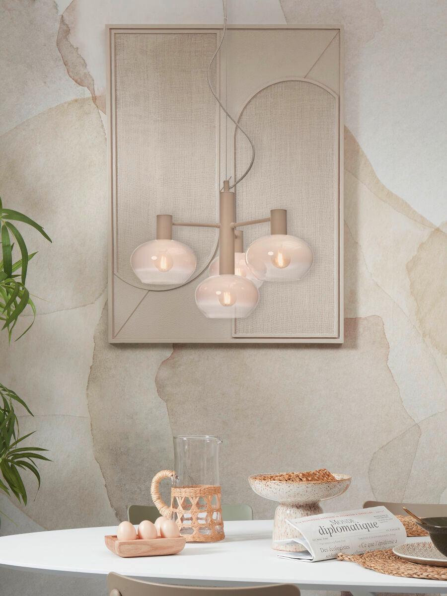 Hängeleuchte Bologna/h4/w - Weiß, Trend, Glas (43/34cm) - It's about Romi