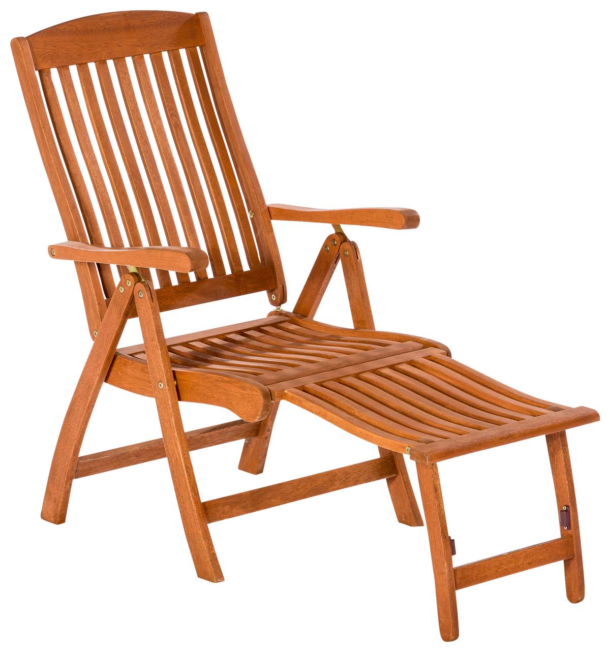 Gartensessel Klappbar Maracaibo Echtholz - Naturfarben, KONVENTIONELL, Holz (57,5/107/118cm) - Gardenson