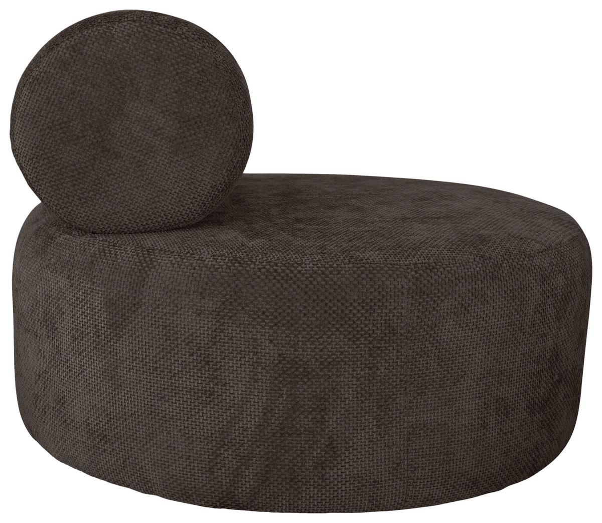 Relaxsessel Moss Mokka B: 88 cm - Schwarz/Mokka, Basics, Textil (88/70/88cm) - Livetastic