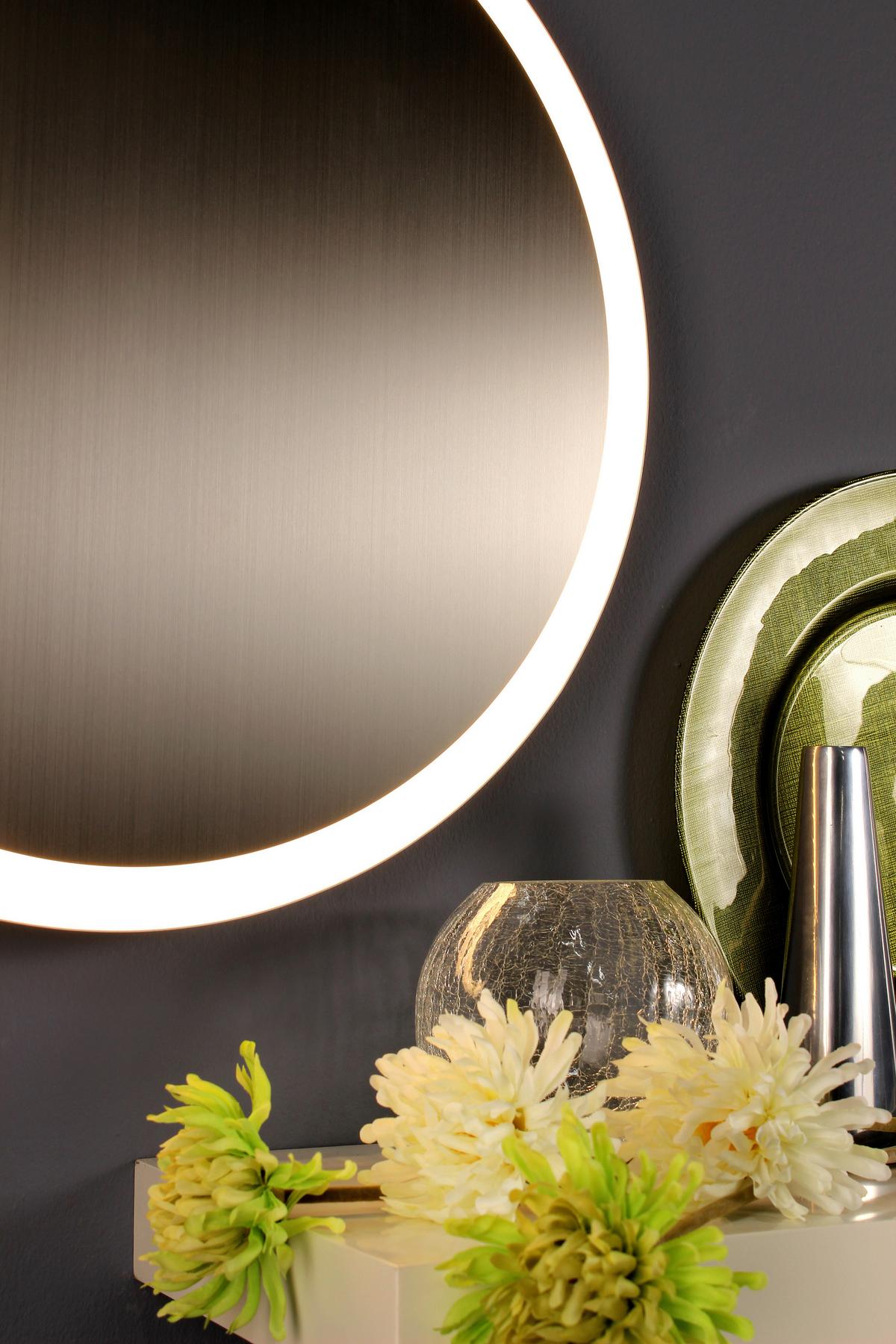 LED-Deckenleuchte Moon Ø 50 cm, 3 Helligkeitsstufen - Nickelfarben, Basics, Metall (50/5,1cm)